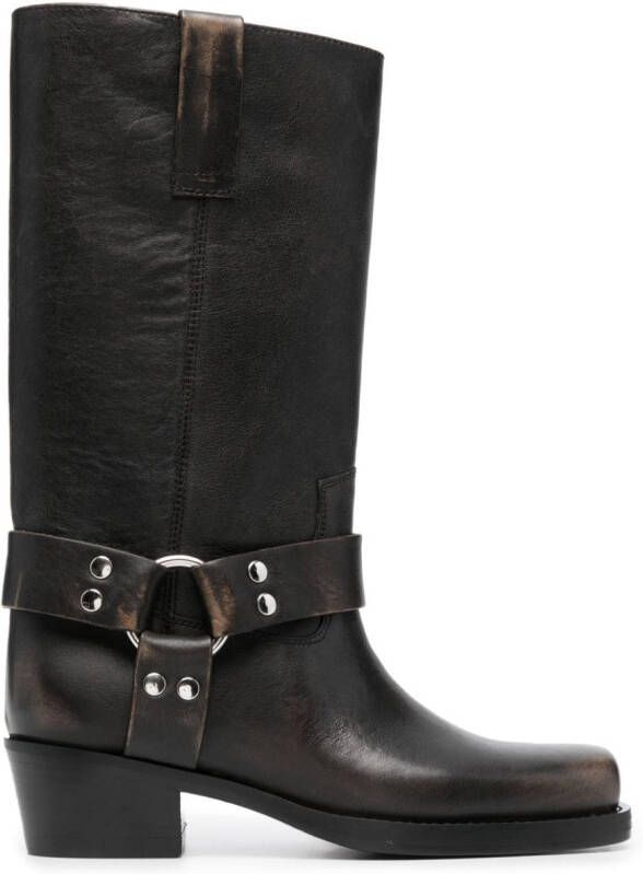 Paris Texas Roxy 45mm leather biker boots Black