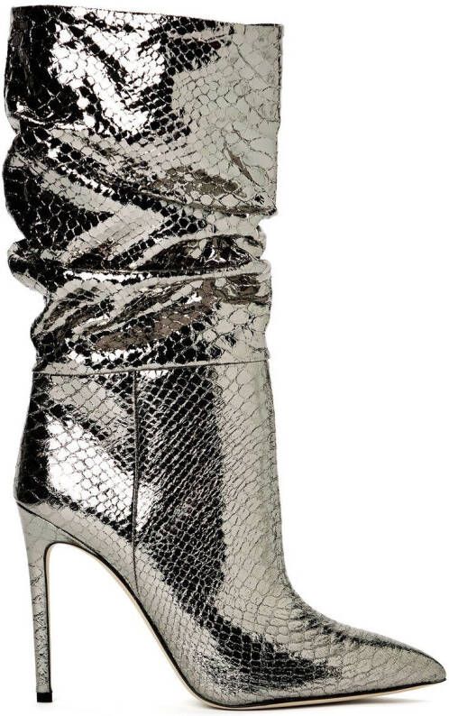 Paris Texas stiletto 110mm slouchy boots Silver