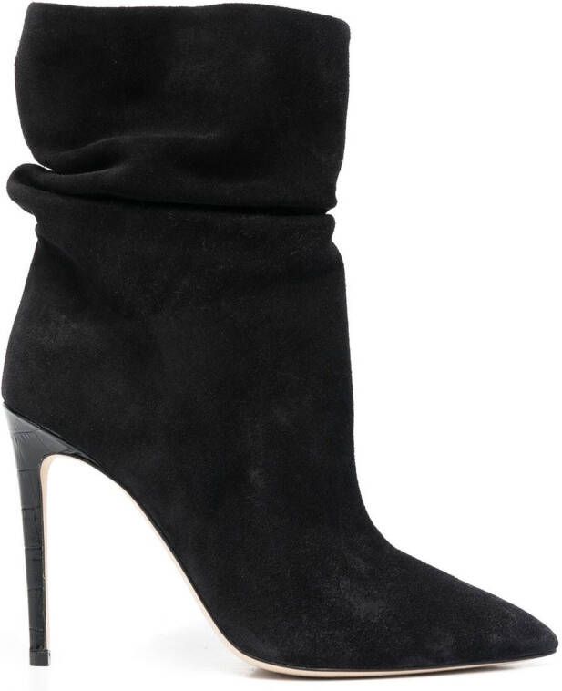 Paris Texas stiletto slouchy 110mm ankle boots Black