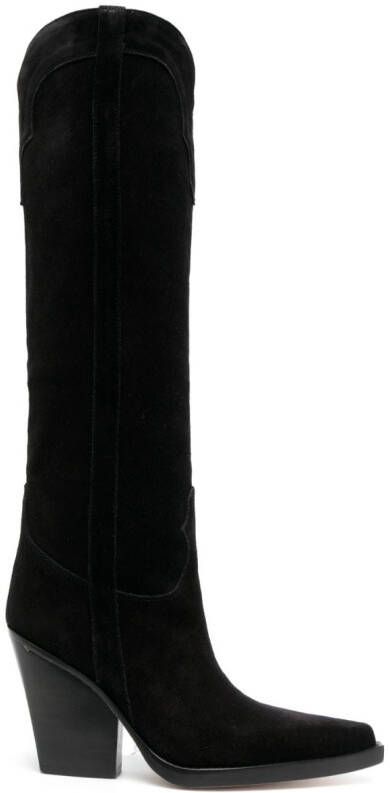 Paris Texas suede knee-high 90mm boots Black