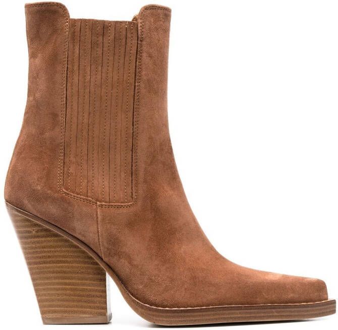 Paris Texas tapered-heel 90mm boots Brown