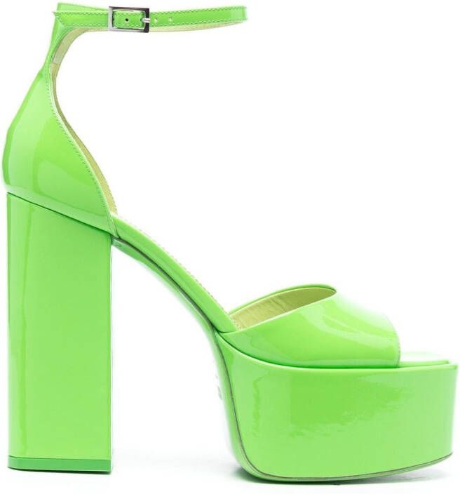 Paris Texas Tatiana 105mm platform sandals Green