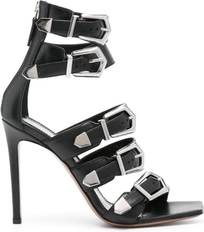 Paris Texas Ursula 105mm buckled sandals Black