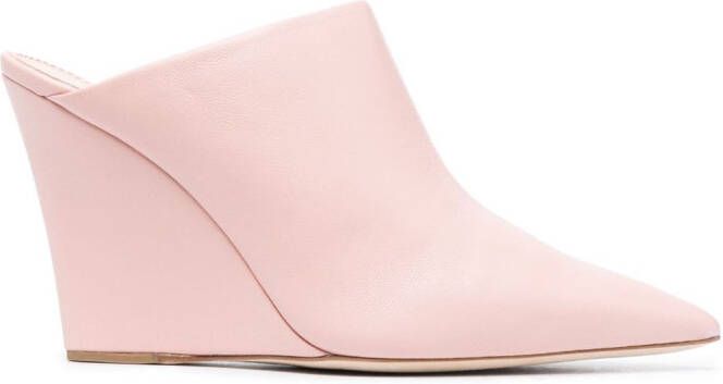 Paris Texas Wanda pointed toe 100mm mules Pink