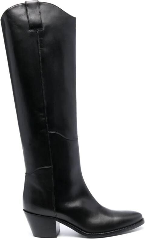 P.A.R.O.S.H. 65mm knee-high leather boots Black