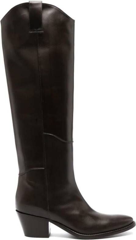 P.A.R.O.S.H. 65mm knee-high leather boots Brown