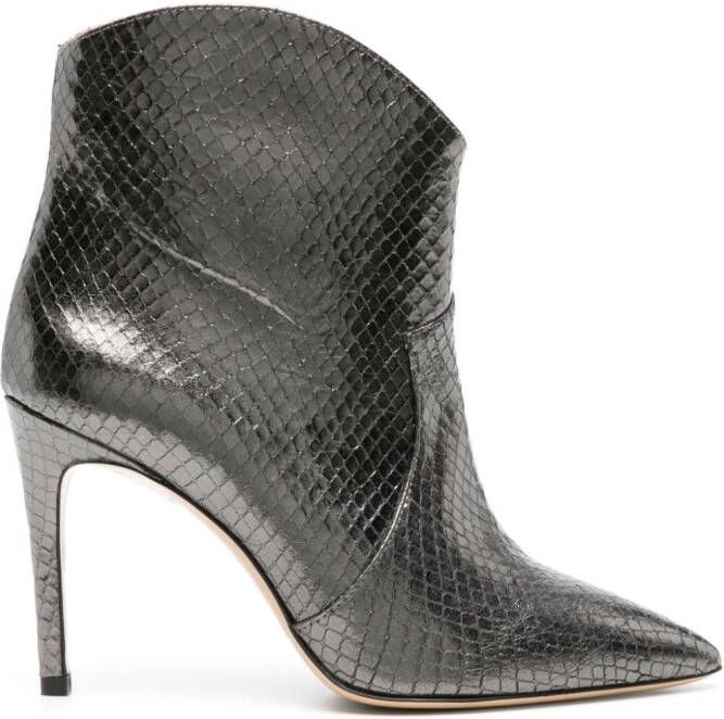 P.A.R.O.S.H. snakeskin-effect leather boots Metallic