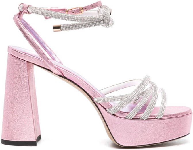 Patou x Bettina Vermillon 110mm Babsy sandals Pink