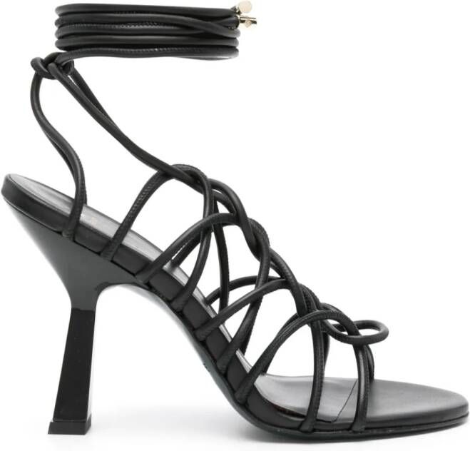 Patrizia Pepe 100mm lace-up sandals Black