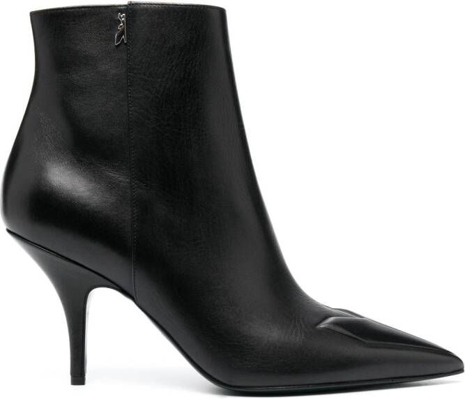 Patrizia Pepe 90mm leather ankle boots Black