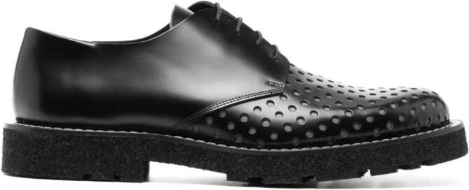 Paul Smith perforated-detail leather derby shoes Black