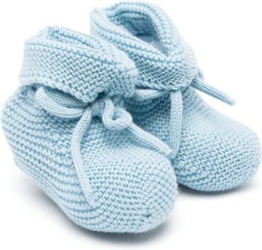 Paz Rodriguez slip-on knitted pre-walkers Blue