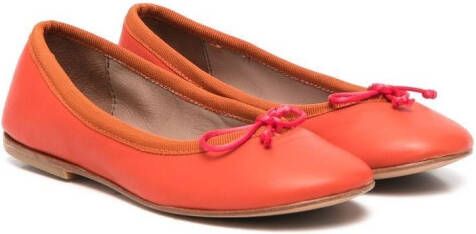 Pèpè bow-detail flat ballerinas Red