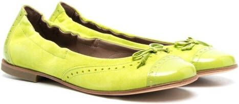 Pèpè bow-detailed ballerina shoes Green
