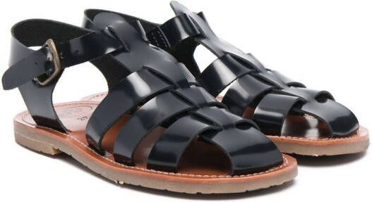 Pèpè buckle-fastening leather sandals Blue