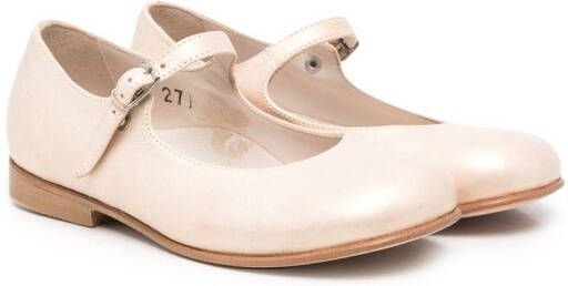 Pèpè buckle-fastening leather shoes Metallic