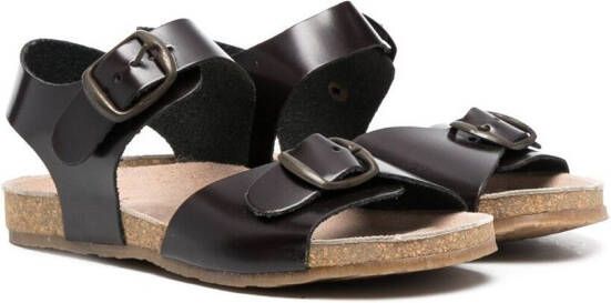 Pèpè buckled leather sandals Red