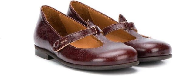 Pèpè button fastening ballerina shoes Brown