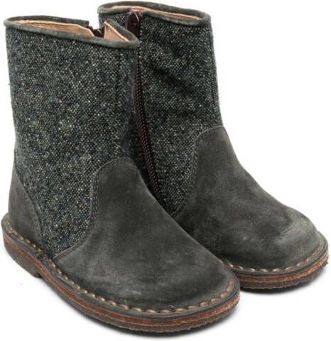 Pèpè contrast-panel ankle boots Green