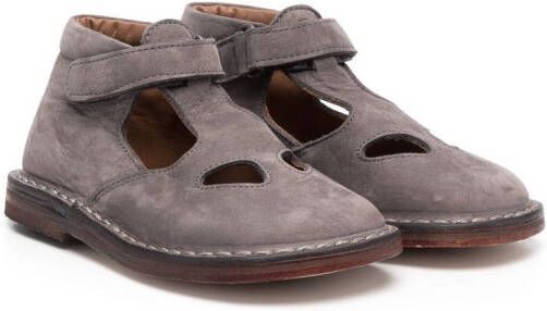 Pèpè cut-out suede shoes Grey
