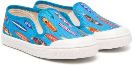 Pèpè dinosaur print slip-on sneakers Blue