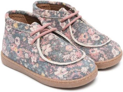 Pèpè floral-print ankle boots Blue