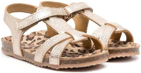 Pèpè Golden leopard-print sandals