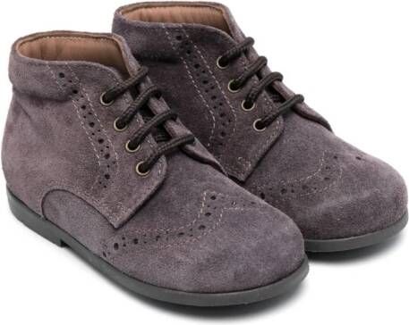 Pèpè lace-up suede boots Purple