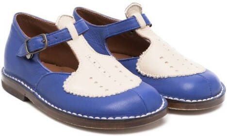 Pèpè Laura two-tone cut-out shoes Blue