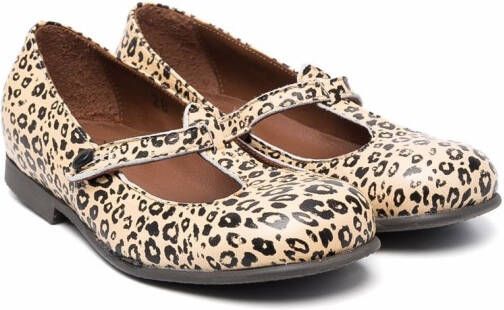 Pèpè Lulù leopard print ballerinas Neutrals