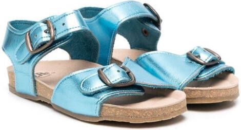 Pèpè metallic buckle sandals Blue