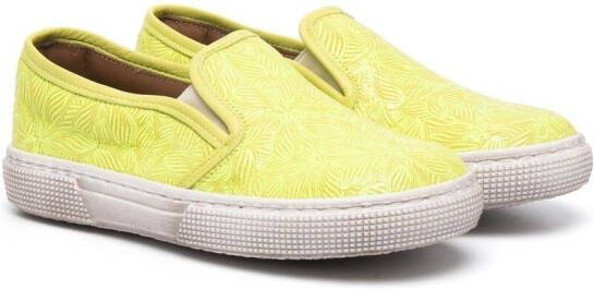 Pèpè palm tree print slip-on sneakers Yellow