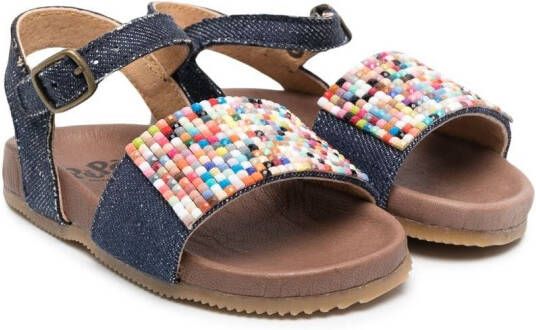 Pèpè panelled buckled sandals Blue