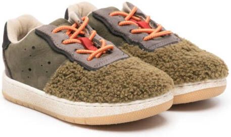 Pèpè panelled lace-up sneakers Green