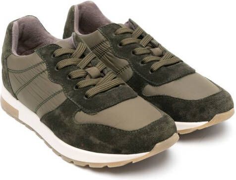 Pèpè panelled low-top sneakers Green