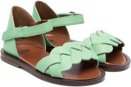 Pépé Kids Chloé leather sandals Pink