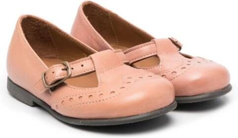 Pèpè round-toe leather ballerinas Neutrals