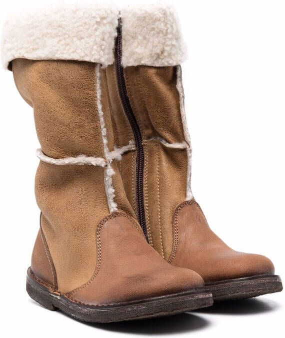 Pèpè shearling-lined snow boots Brown