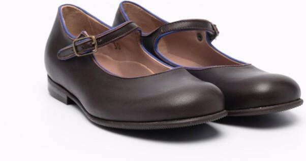 Pèpè side-buckle ballerinas Brown