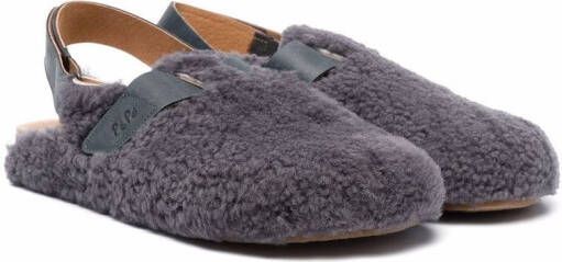 Pèpè slingback shearling sandals Grey