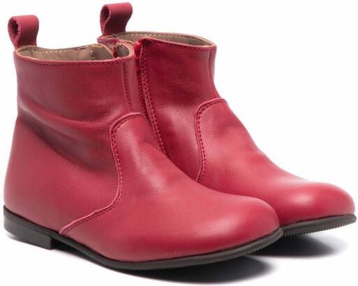 Pèpè slip-on leather boots Red