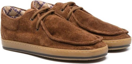 Pèpè suede lace-up shoes Brown