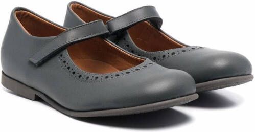 Pèpè touch-strap leather ballerinas Grey