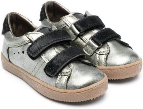 Pèpè touch-strap metallic sneakers Green