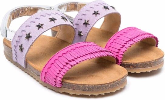 Pèpè two-tone buckled sandals Purple