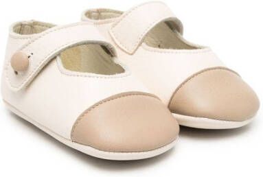 Pèpè two-tone leather crib shoes Neutrals