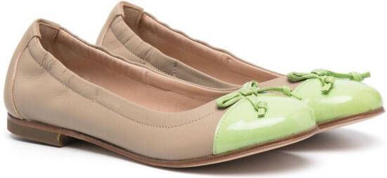 Pèpè two-tone slip-on ballerinas Neutrals