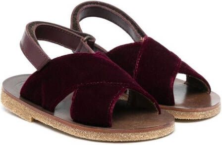 Pèpè velvet open-toe sandals Red