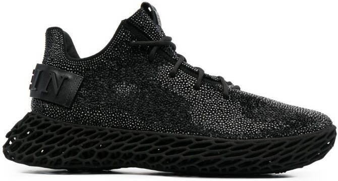 Philipp Plein Skeleton Caviar low-top sneakers Black