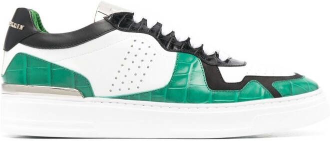 Philipp Plein colour-block low-top sneakers Green